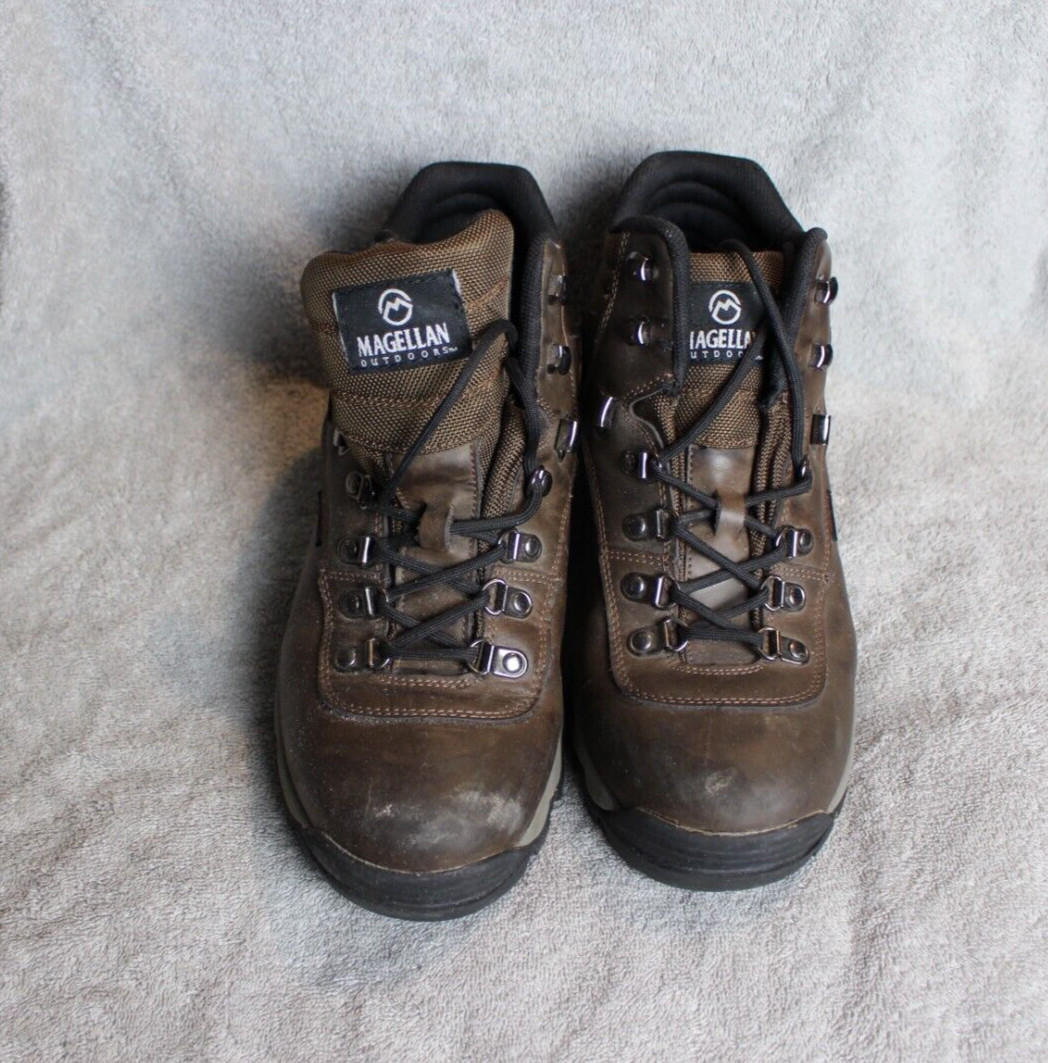 Magellan Outdoors WP Huron Leather Lace-up Hiking Boots Waterproof Men's 10