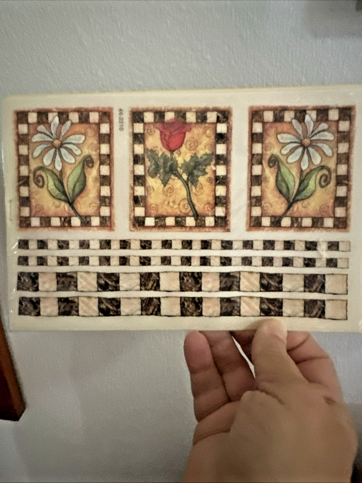 Provo Crafts Home Accents Rub on Transfer Flowers and matching borders Acid Free