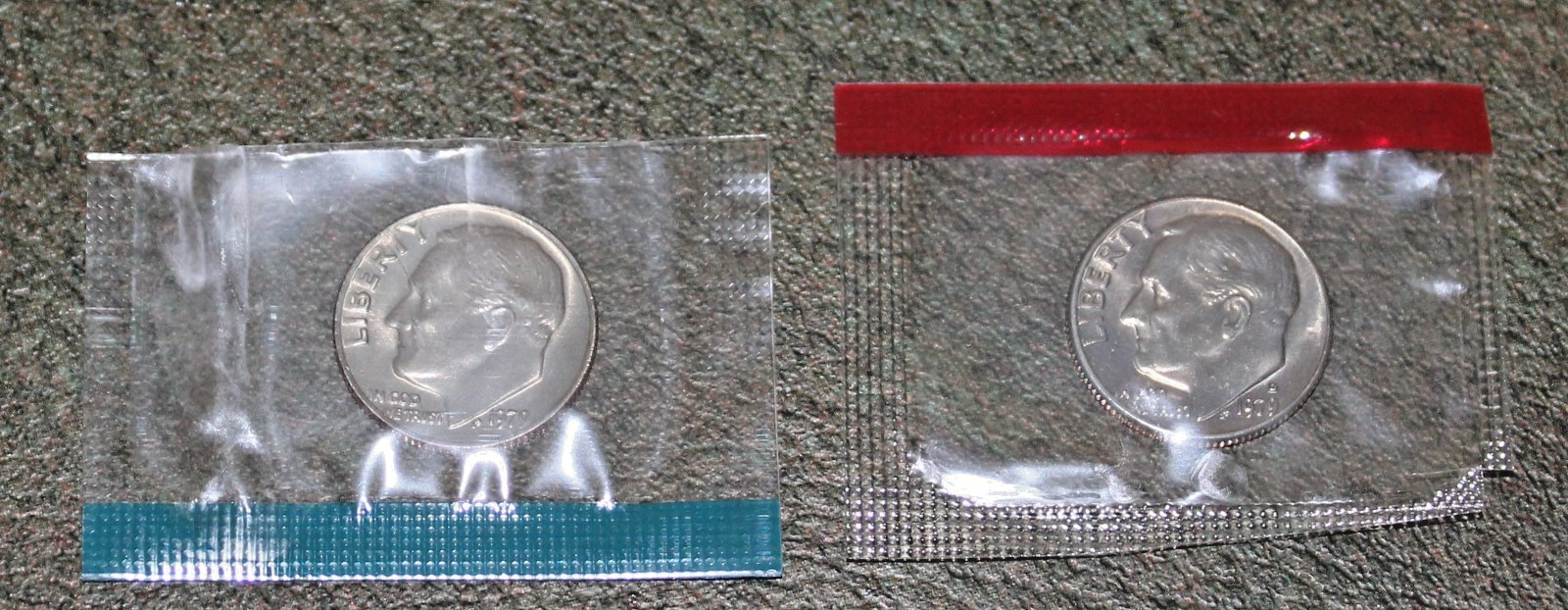 1979 Uncirculated P&D Roosevelt Dimes in Mint Cello Packages (2 Coins)