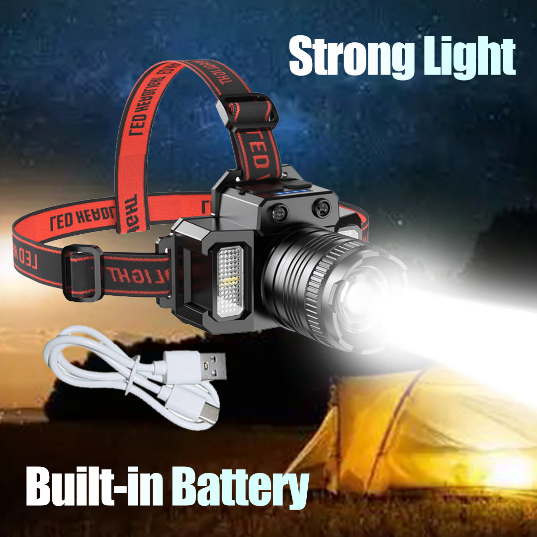 Rechargeable LED Induction Headlamp - Super Bright, Multifunctional Work Light