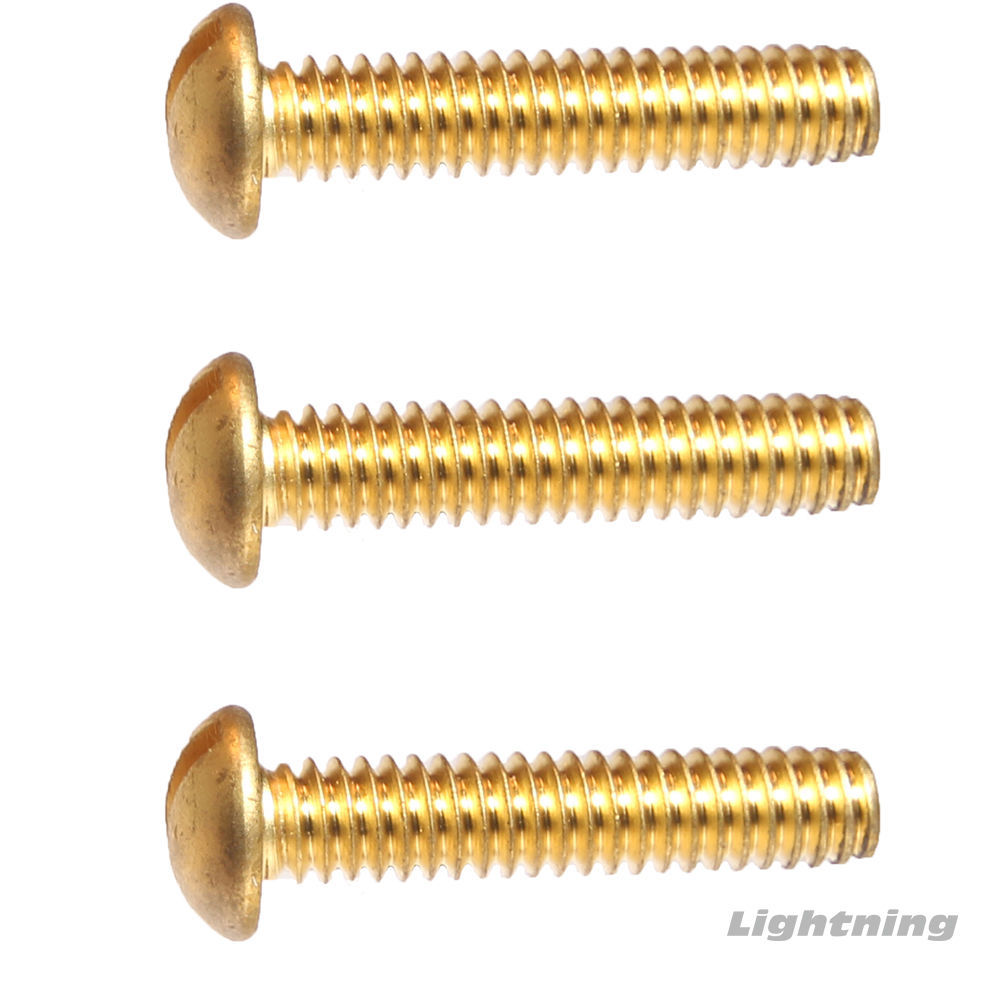 Slotted Round Head Machine Screws Solid Brass #6-32 X 5/16" Qty 50