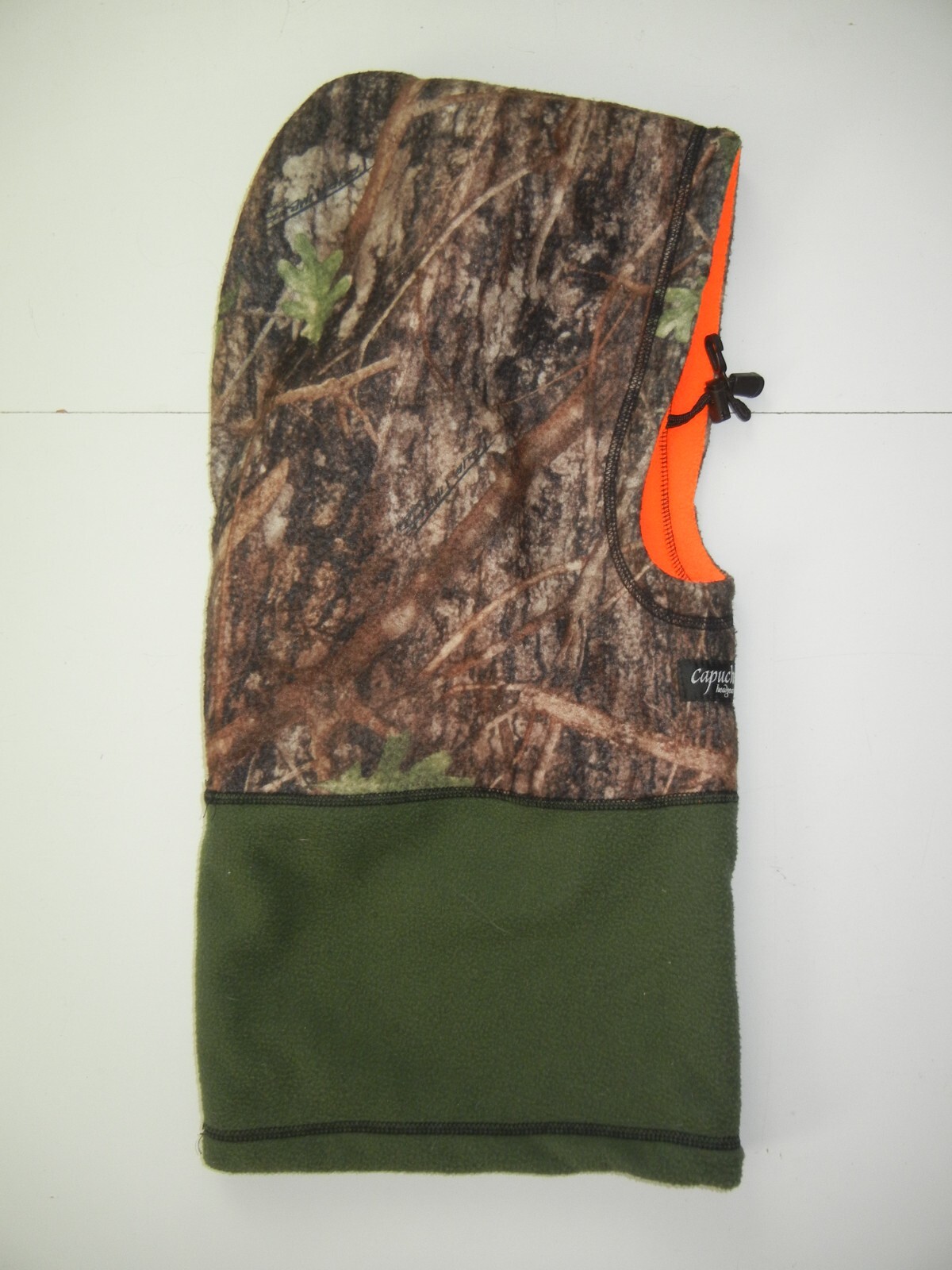 CAPUCHE HEADGEAR Brown Warm REALTREE CAMO FLEECE HUNTING HOOD Ski Hike Hat Cap