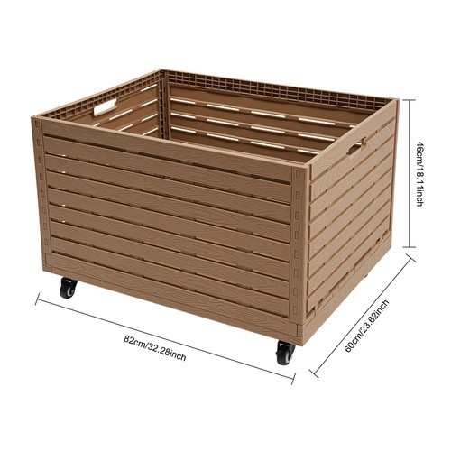 Large Stackable Collapsible Storage Bins Dolly Cart with Wheels for markets