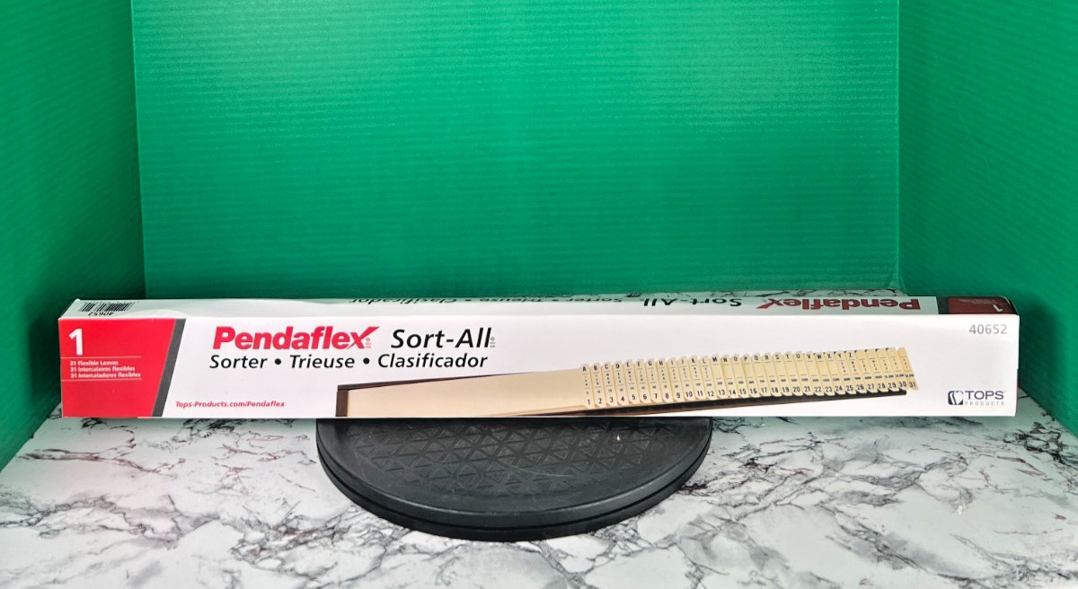 Pendaflex Sort-All Manual Document Sorter 31 Flexible Leaves Desktop Organizer