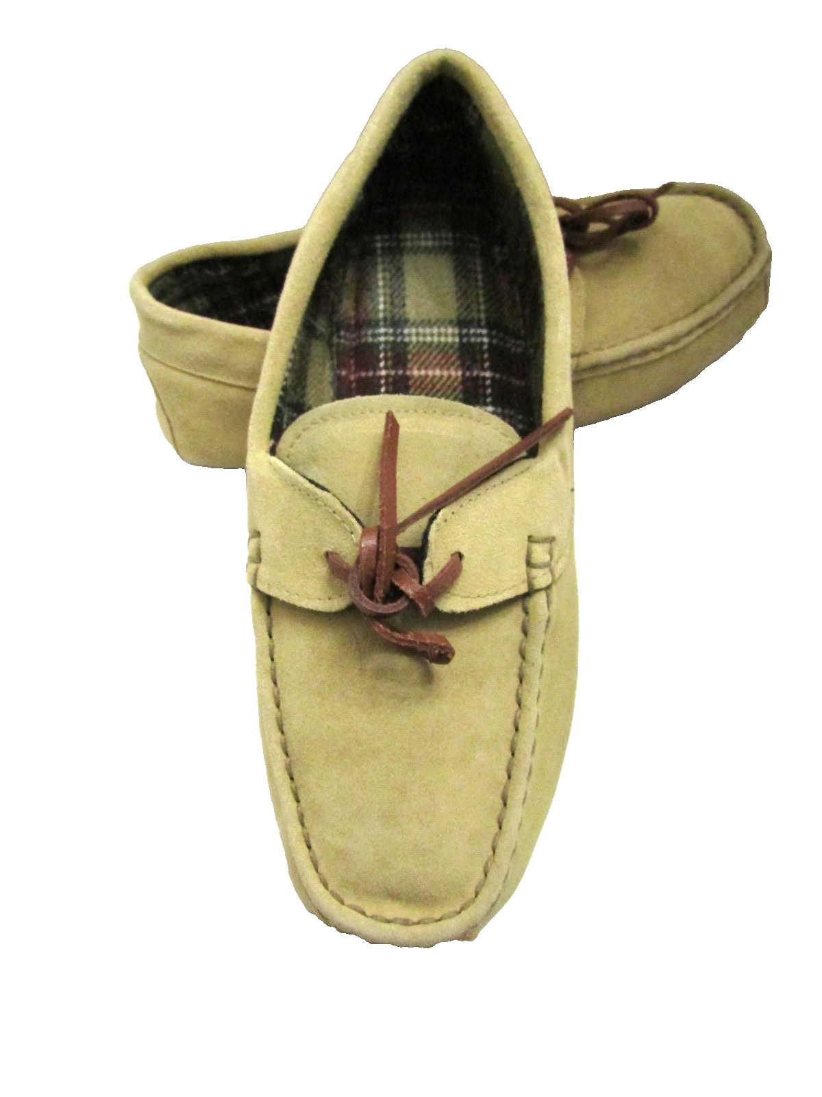NEW TOTES-ISONONER FAUX SUEDE FLANNEL-LINED Moccasin SLIPPER INDOOR /OUTDOOR 8-9