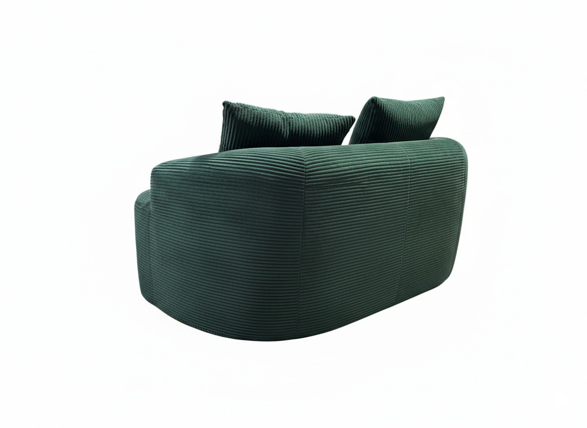65.35" Curved Loveseat Sofa with Pocket Spring Cushions for Soft Seating, Smal