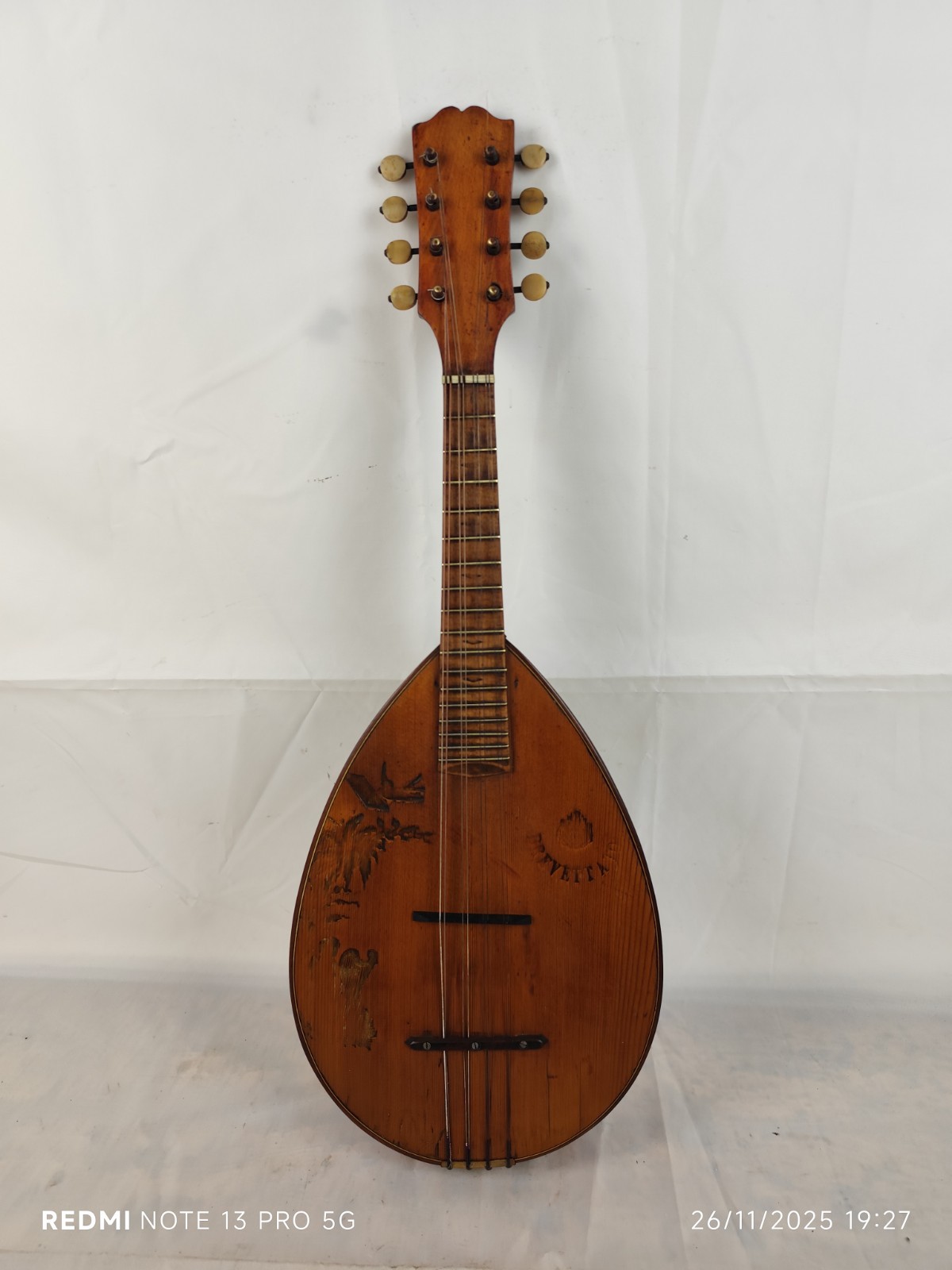 Very Rare Mandolin 4/4 Antonio Monzino Patented 1890 Milan 曼陀林 만돌린マンドリン
