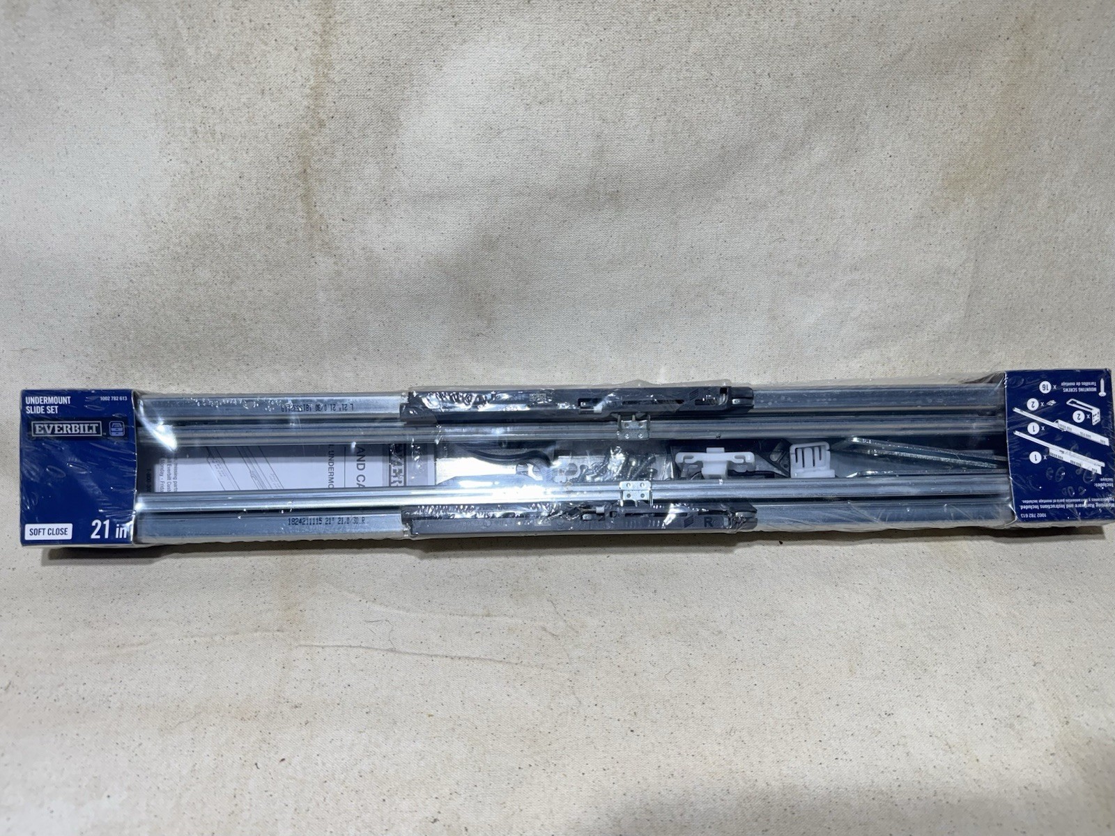 Everbilt Full Extension Undermount Soft Close Drawer Slide Set -  21”