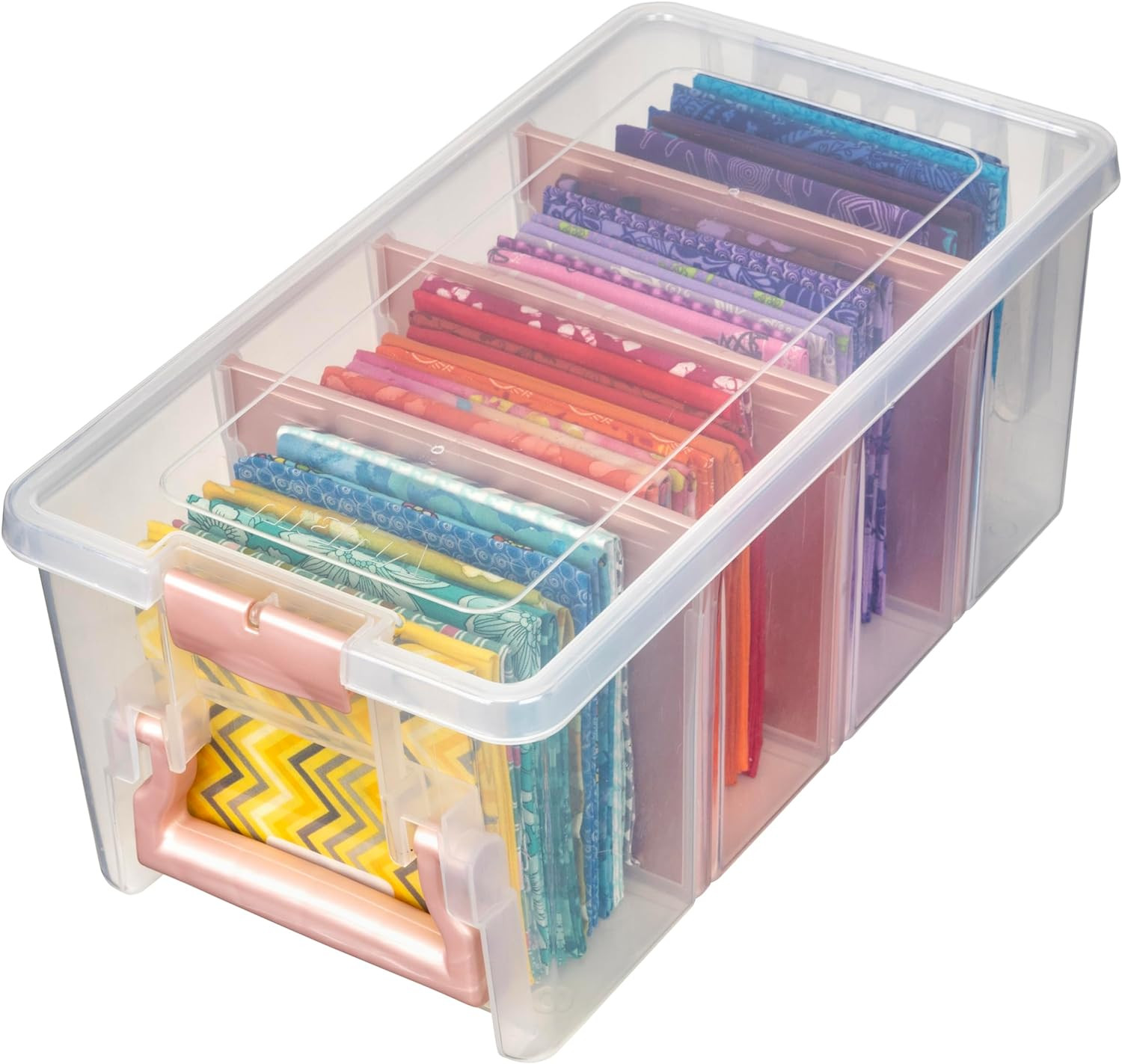 Semi Satchel Portable Craft Organizer with 3 Dividers - Clear Plastic Storage...