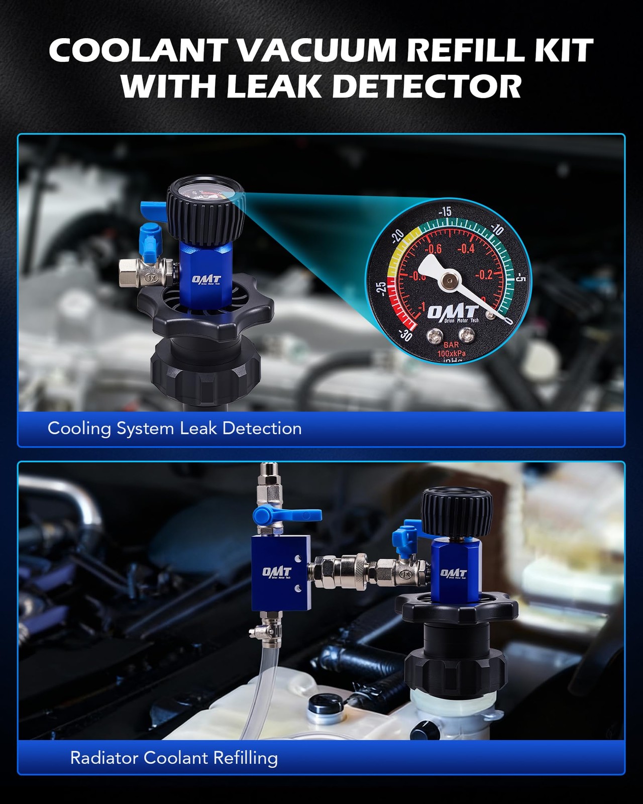 Orion Motor Tech Coolant Vacuum Refill Kit, Cooling System Fill Tool...