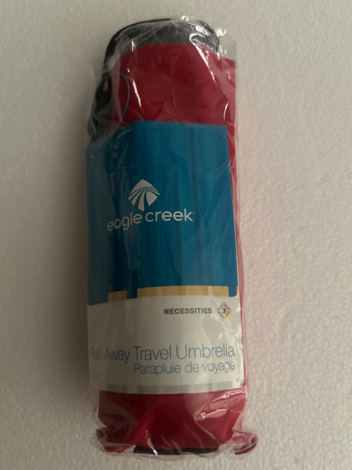 Eagle Creek Rain Away Travel Umbrella Red New!