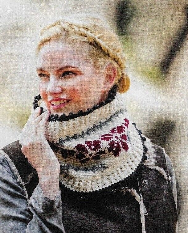 BLOMMA COWL SCARF 3 SIZES WOMEN'S CROCHET PATTERN INSTRUCTIONS