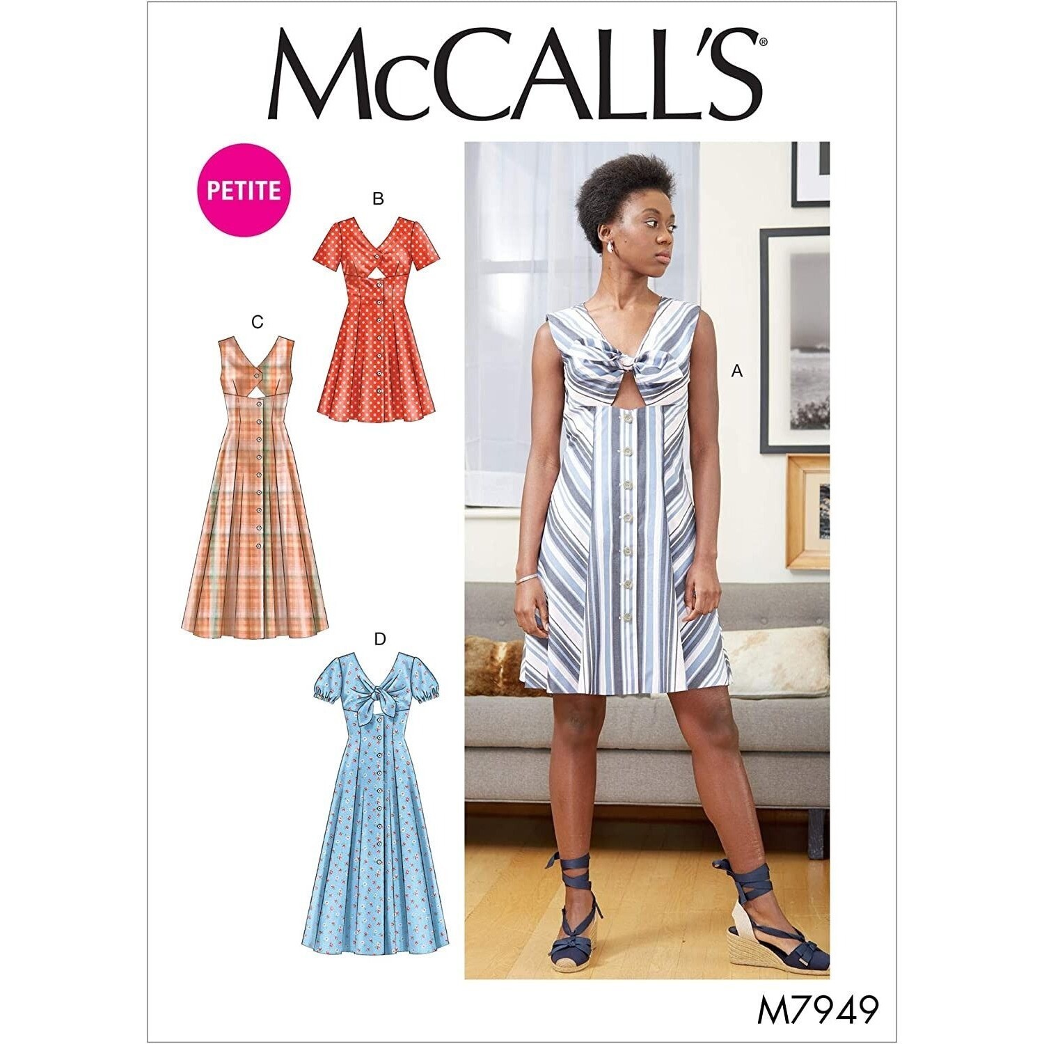McCall's Sewing Pattern M7949 / R10234 Dress Misses Size 14-22 UNCUT