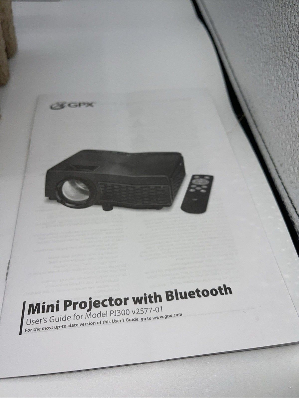 GPX Mini Projector PJ300B With Bluetooth - BLACK Open Box