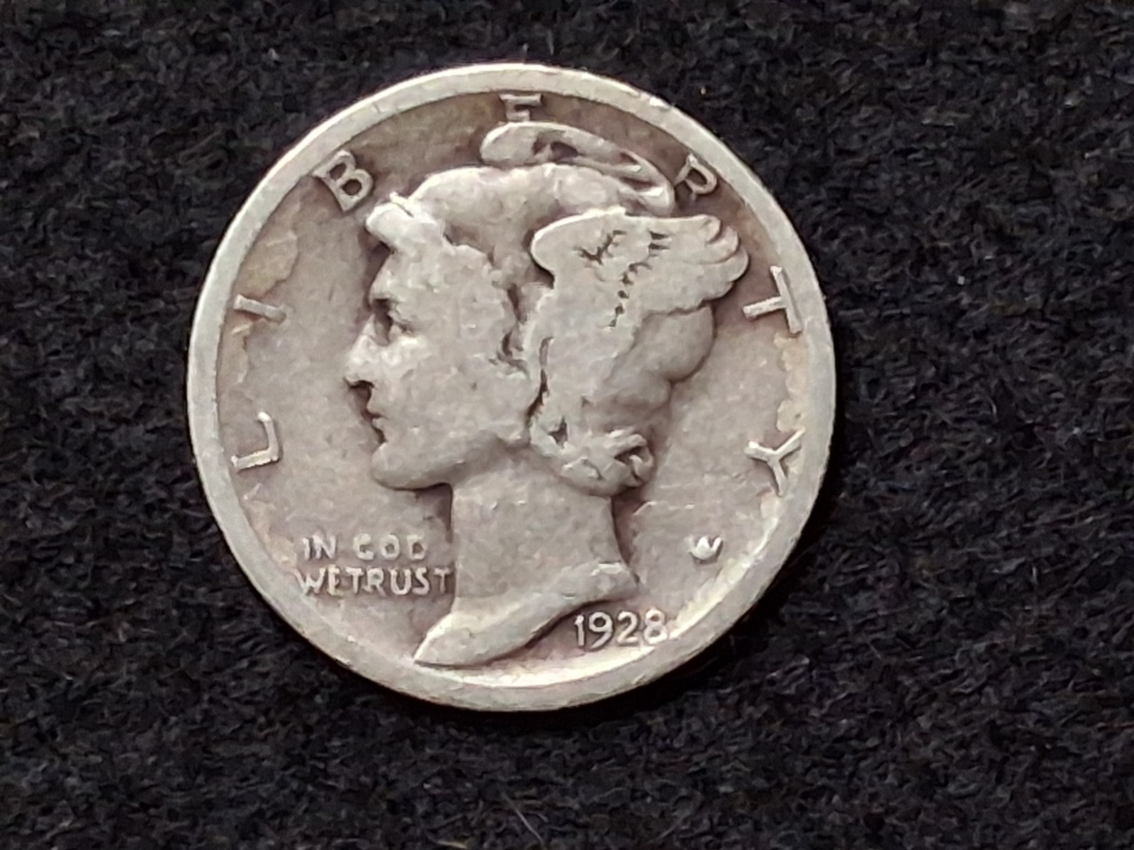 1928 S Mercury Dime