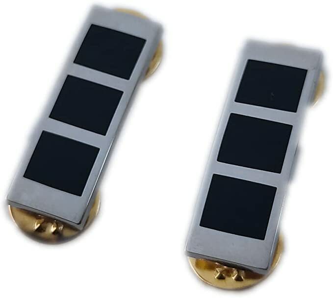 PAIR US ARMY CHIEF WARRANT OFFICER 3 (CW3) BRITE PIN ON RANK BADGE-chho981