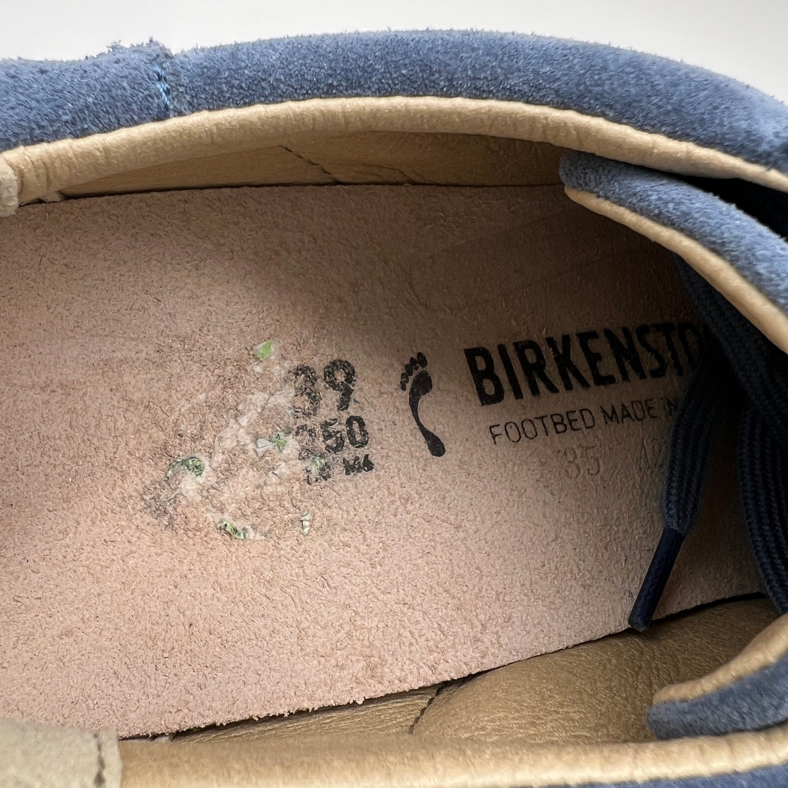 Birkenstock Women’s Size 39 8-8.5 Bend Low Suede Leather Shoes Elemental Blue