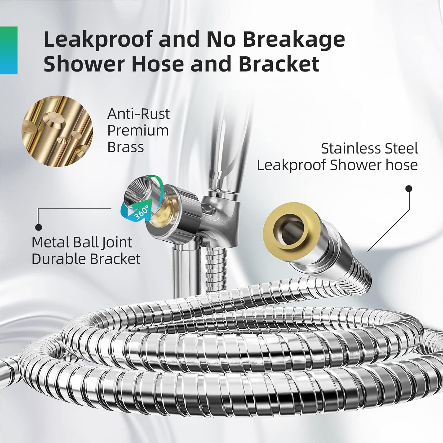 Shower Head,10 Functions High Pressure Shower Head with Handheld, Built-In Pause