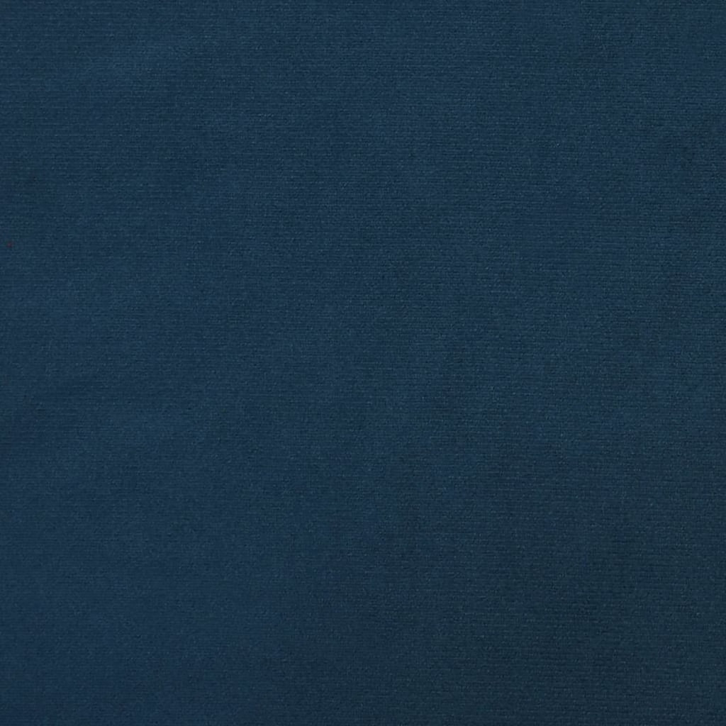 Sofa Bed Blue Velvet, Foam, Wood, Plastic Standard
