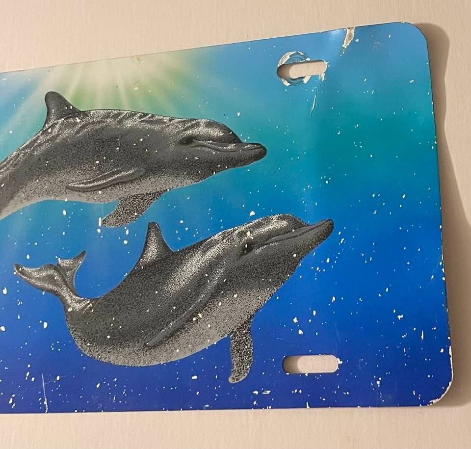 Dolphins Novelty License Plate Ocean Scene Bottlenose