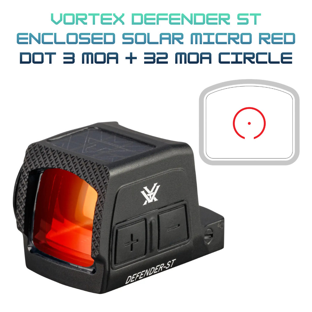 Vortex Defender-ST Enclosed Solar Micro 1x22.5mm Reflex Red Dot DFST-MRD3-E