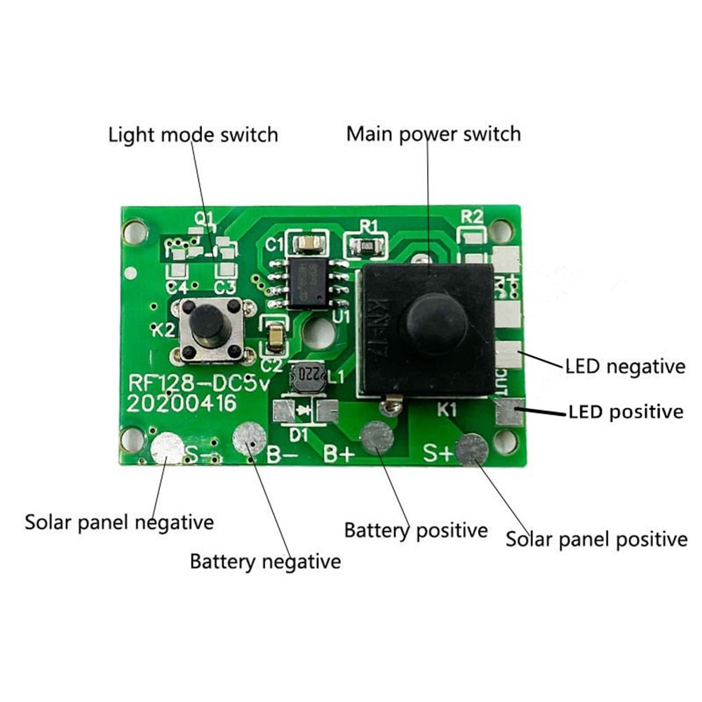 1 2V Solar Light Controller Circuit Board for Enhanced Outdoor Ambiance