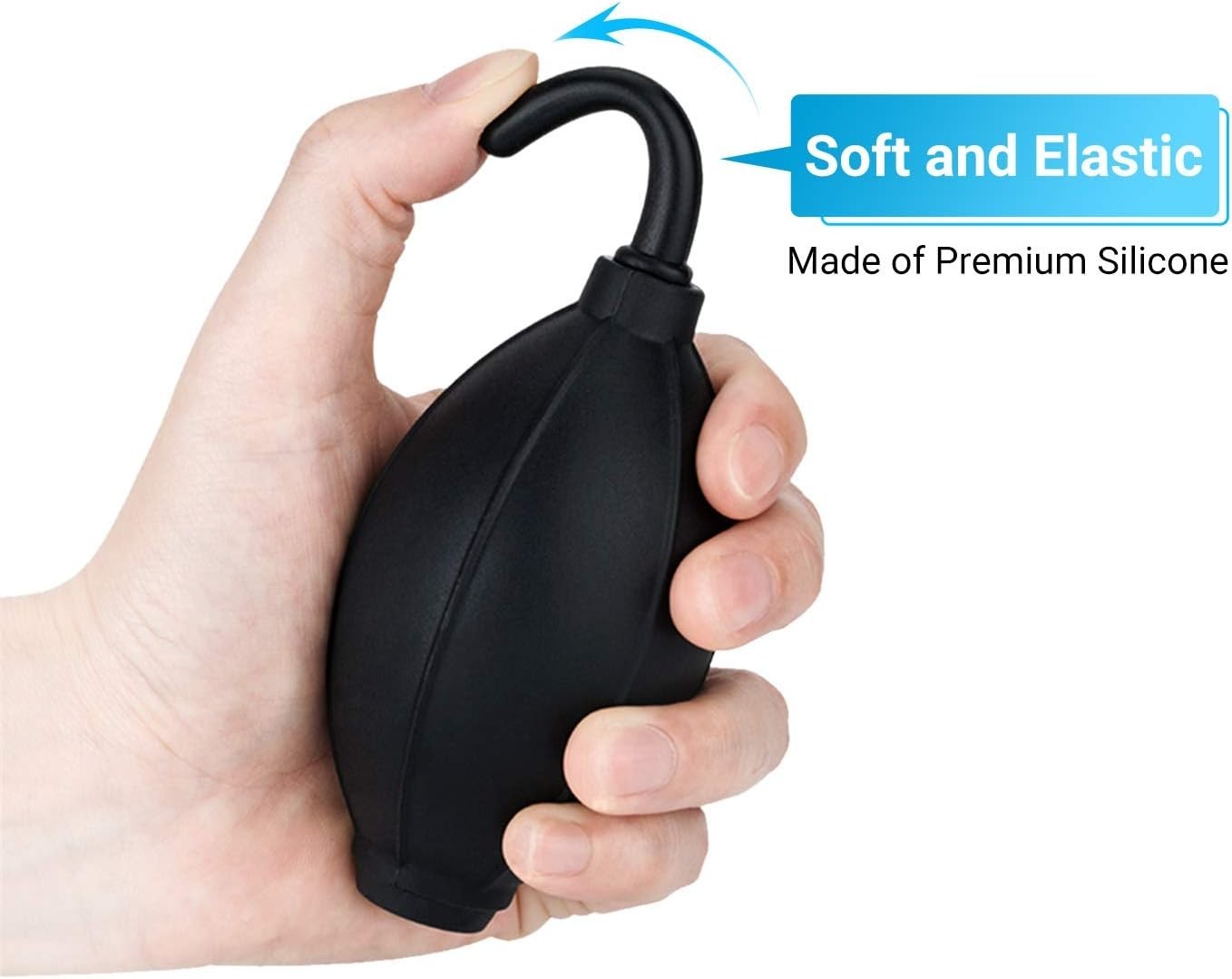 Dust Free Cleaning Tool: Multipurpose Silicone Air Blower with Microfiber Cloth
