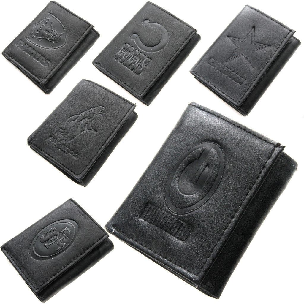 Brand New NFL Team Black Tri-Fold Leather Wallet / Pick Your Favorite NFL  Team