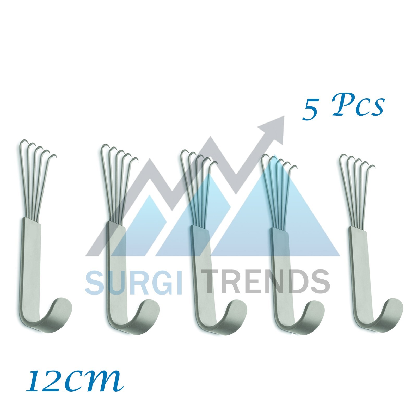 Anderson Bear Claw Retractor 5 Sharp Prongs Facelift Hook Instruments 12cm