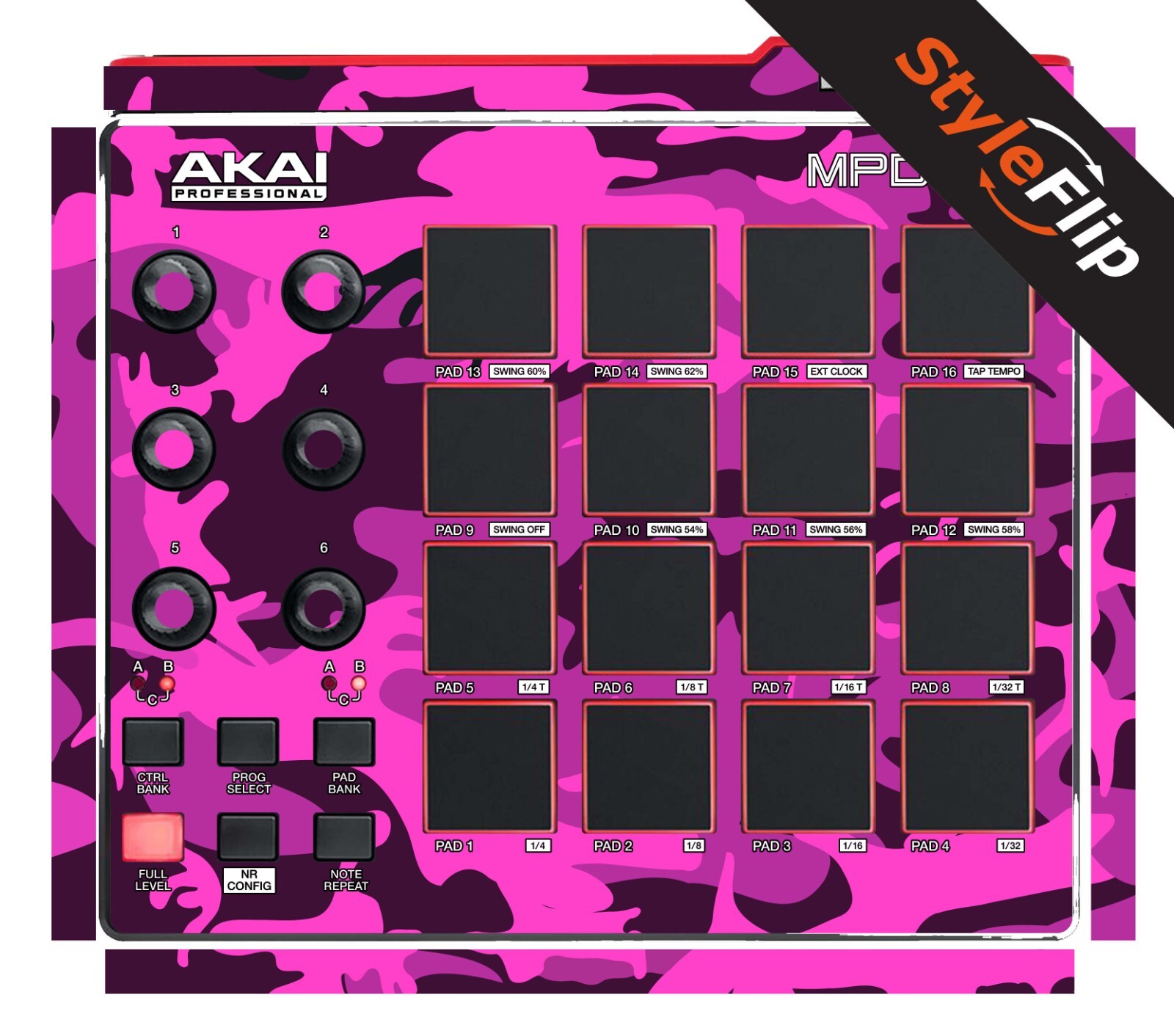 Akai MPD 218 Skin | Camo Pink | Protective Decal | StyleFlip Skins