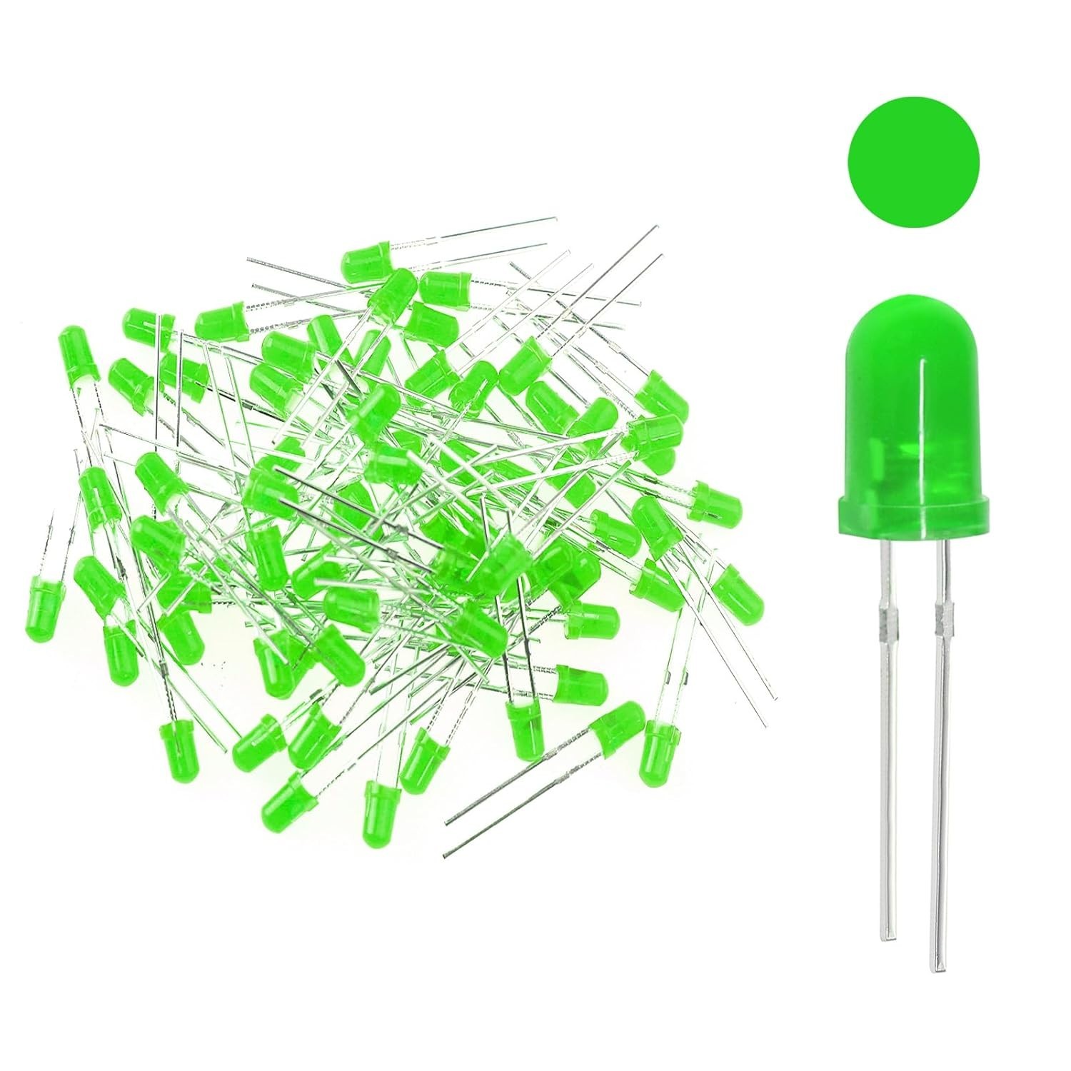 200-Piece 3mm LED Light Assortment - Essentials for Electronics & Crafts