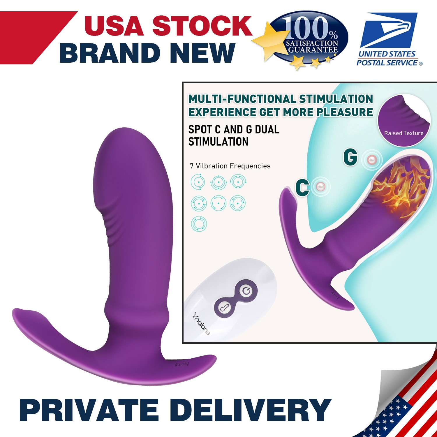 Remote Wearable G-Spot Clit Vibrator Dildo Massager Adult-Sex-Toy-for Women Heat