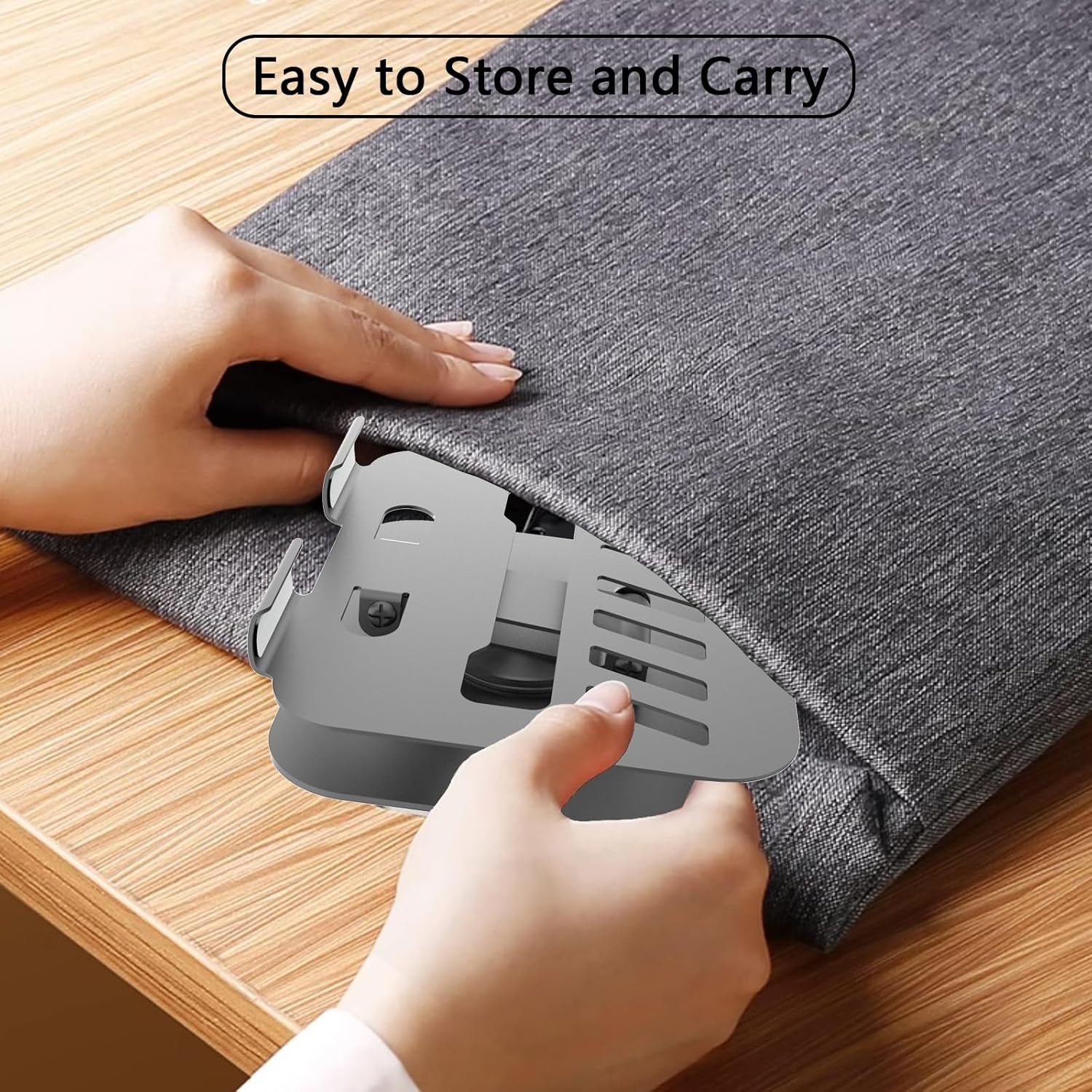 Larger Metal Tablet Stand, Adjustable 360° Rotation Holder Grey