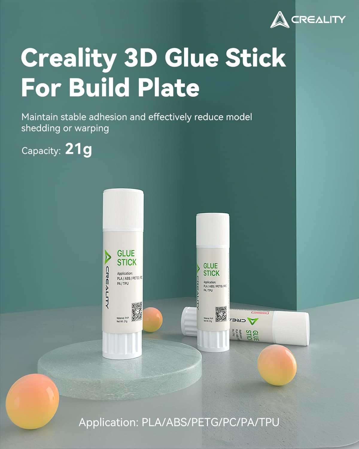 Creality 3D Printer Glue Sticks PVP Solid for Printing White