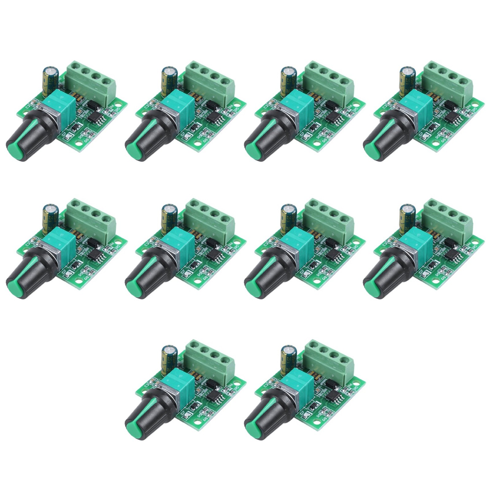 10X 1.8V 3V 5V 6V 7.2V 12V 2A 30 Watt DC Motor Speed Controller (PWM) 181859