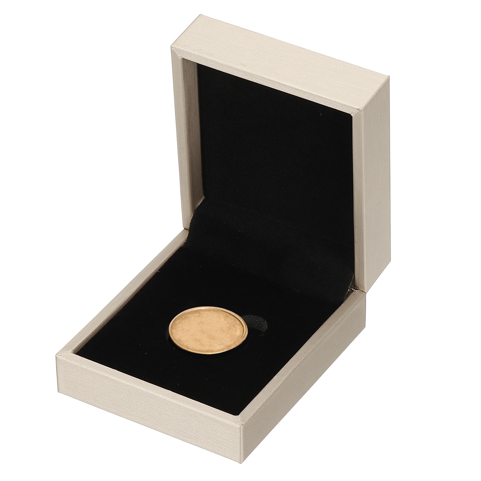 Coin Display Box, Coin Presentation Display Box Square Fit 29mm Coin, Golden
