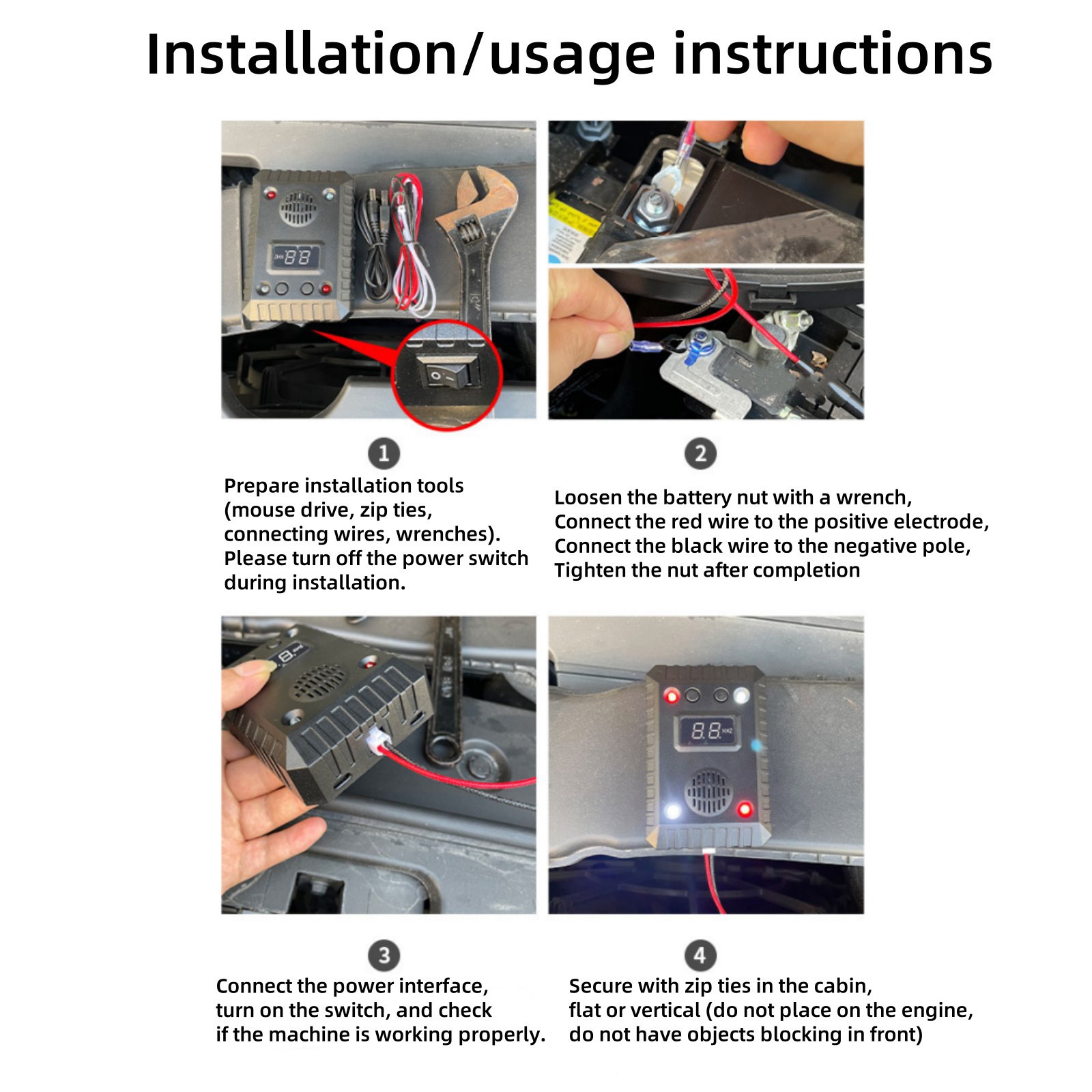 12V Ultrasonic Mouse Repeller for Car Wire Engine Rat Rodent Deterrent
