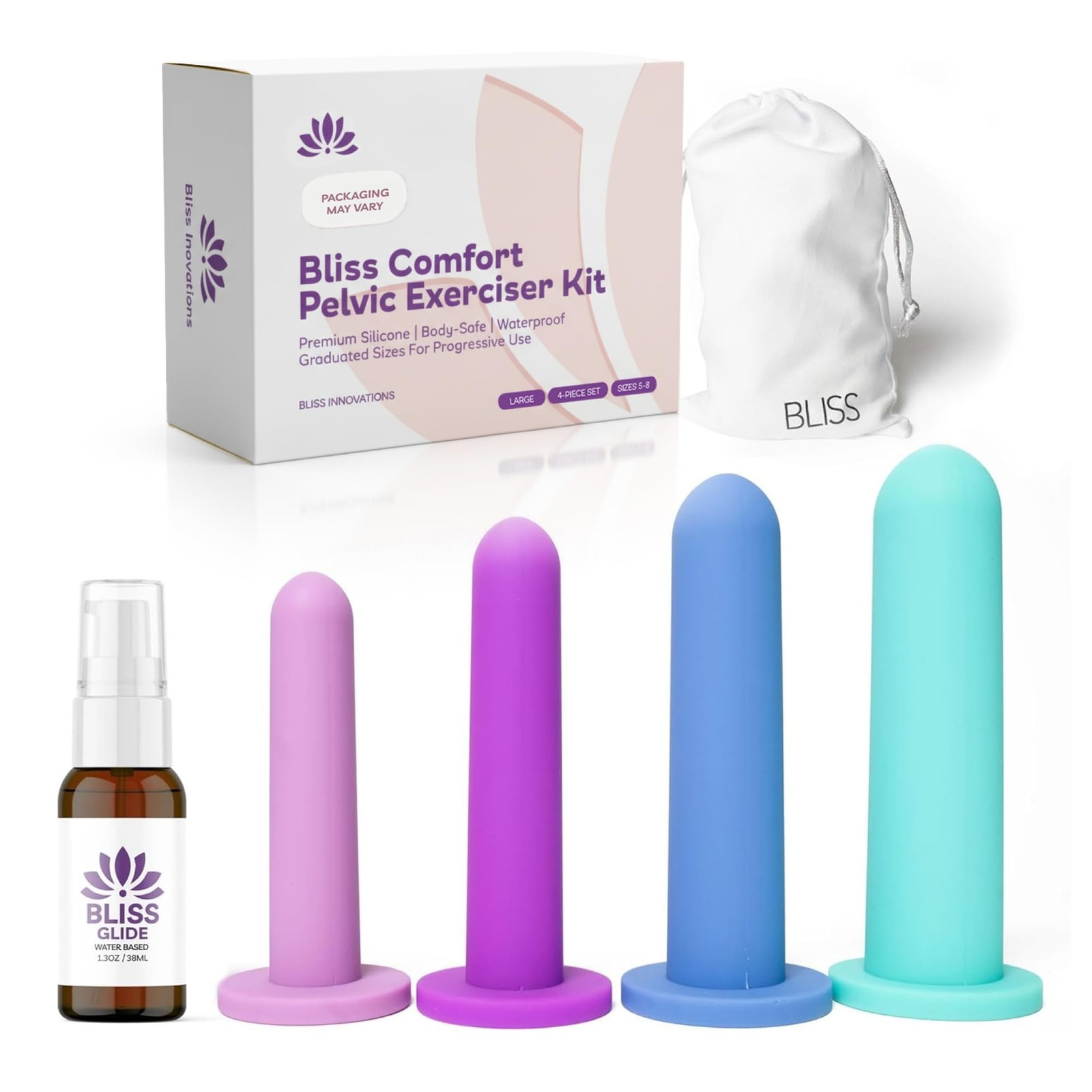 Bliss Innovations Comfort Silicone Pelvic Floor Trainer Kit – Sizes 5-8 &#