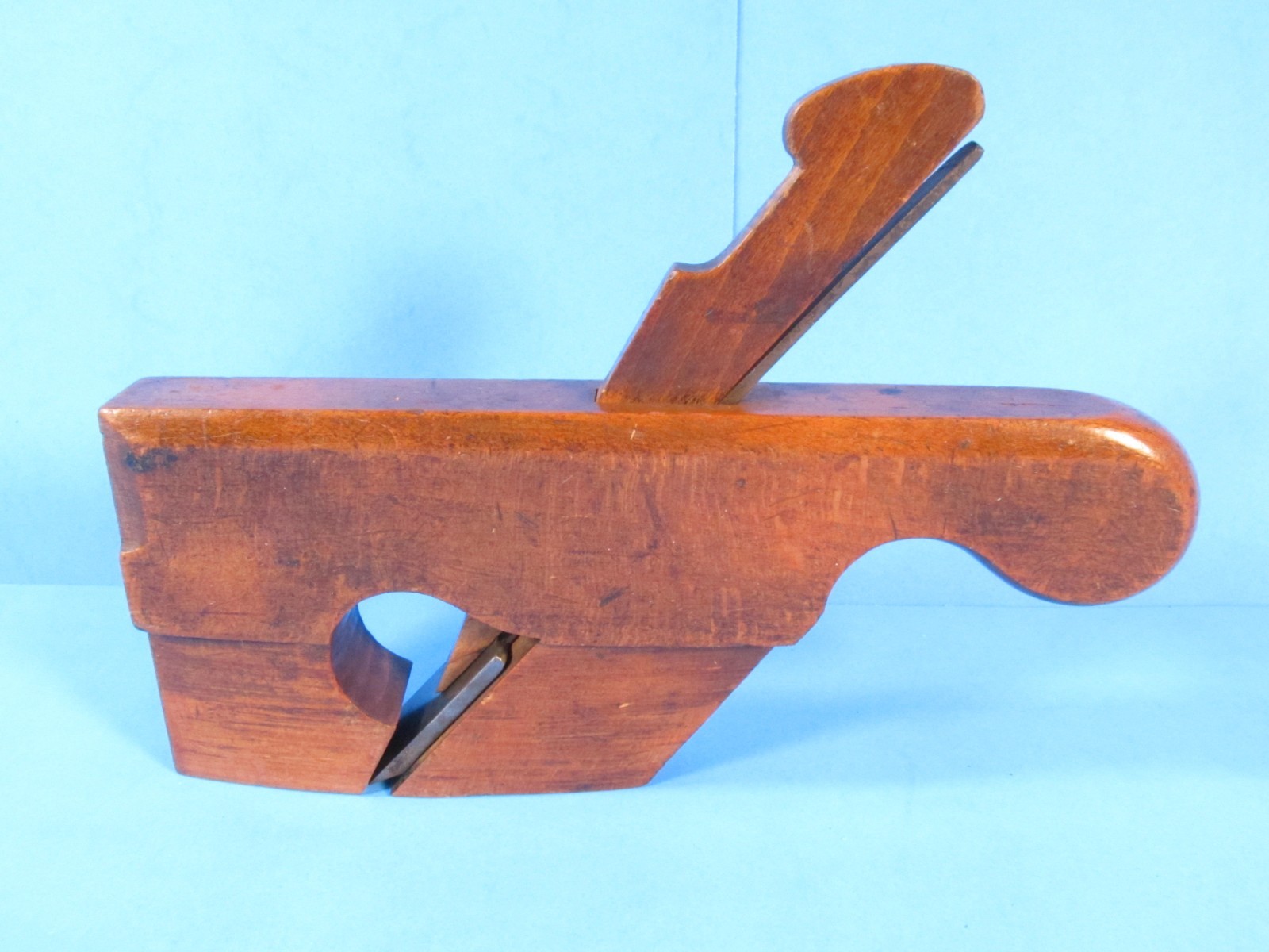 matched pair same radius Sims London wood molding planes 1 curved 1 compassed