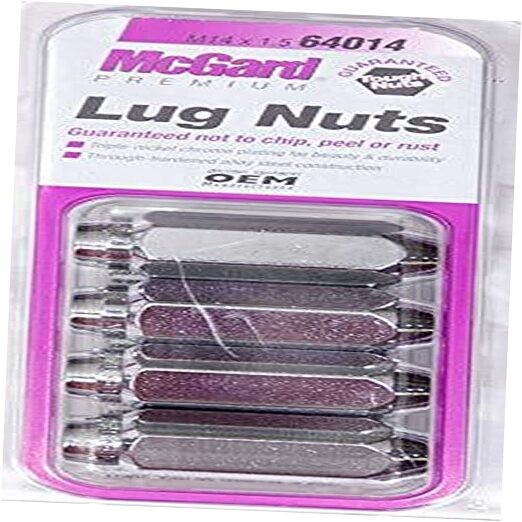 64014 Chrome Cone Seat Style Lug Nuts (M14 x 1.5 Thread Size) Steel - Set of 4