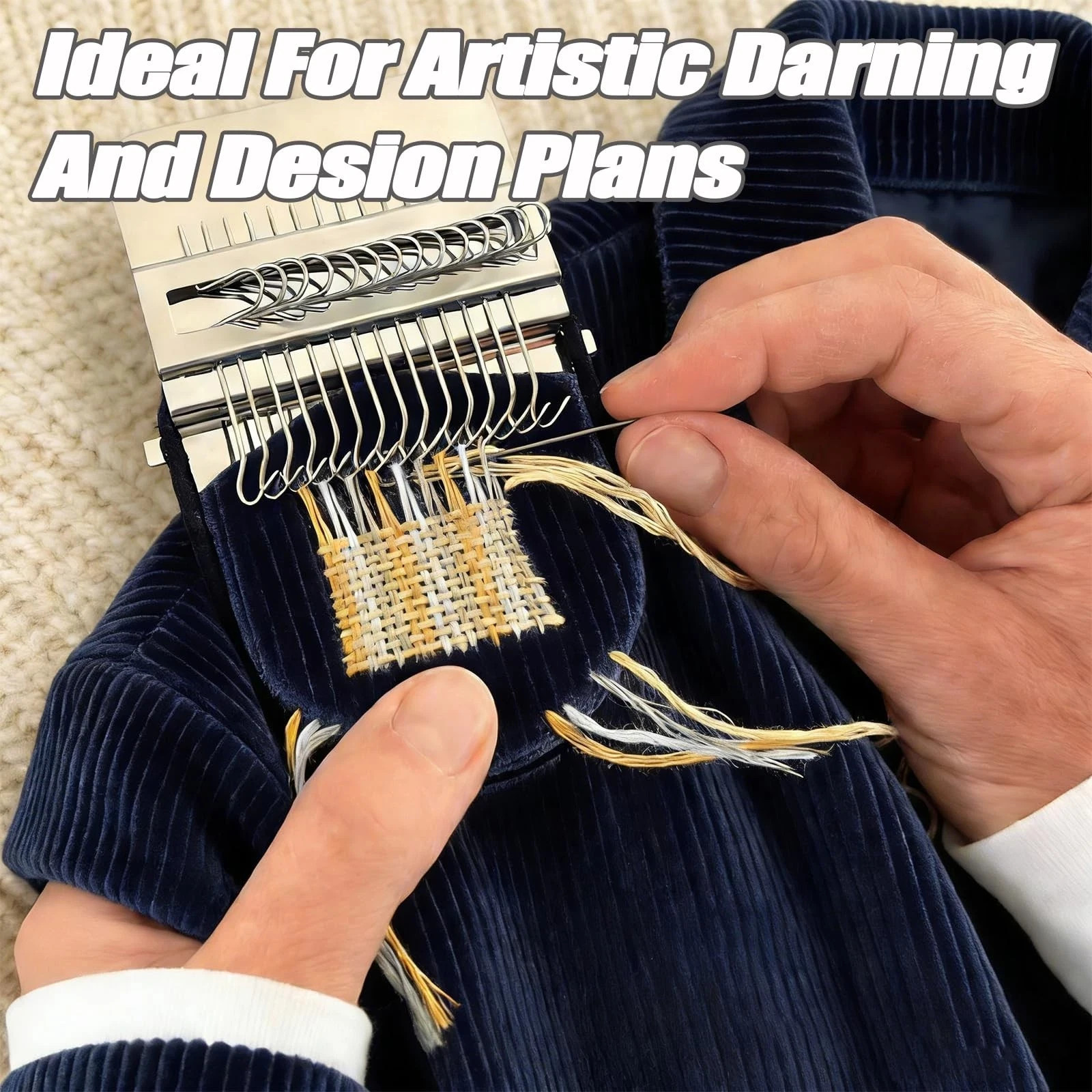 Patchmaker 2.0 Kit, Mini Loom for Beginners, Portable Patch Darning Kit, Patc...