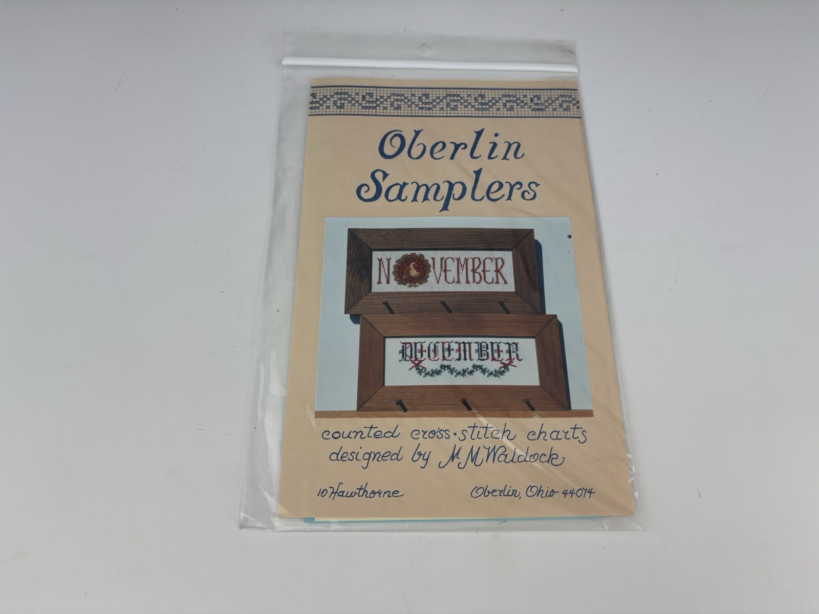 Oberlin Samplers November December Counted Cross Stitch Pattern 4S