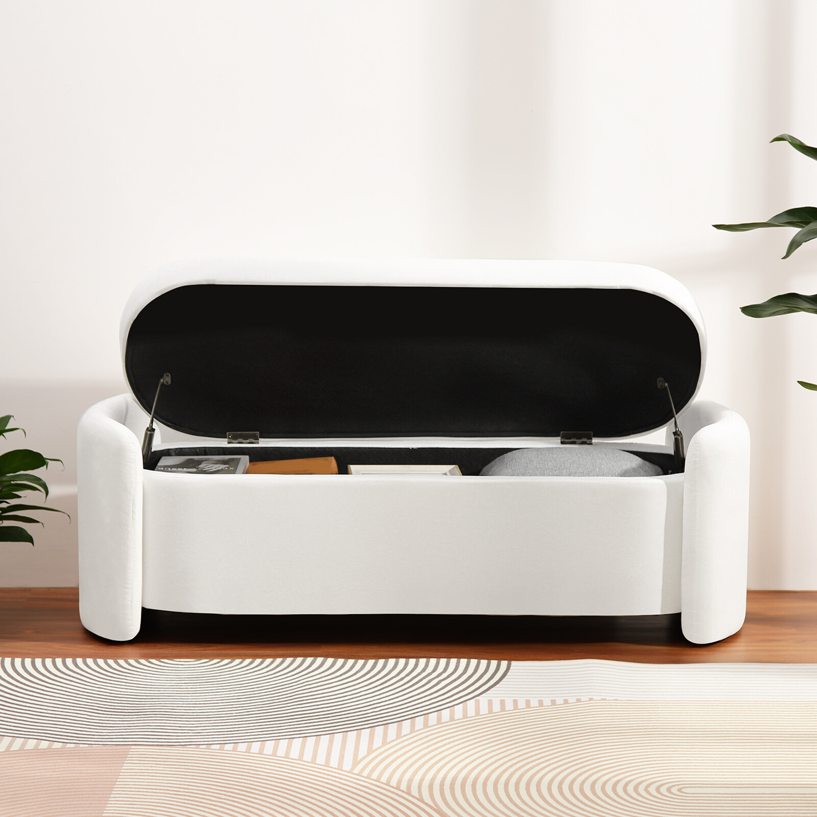 Modern Storage Bench Ottoman Bench Couch Entryway Bedroom End of Bed Footstool
