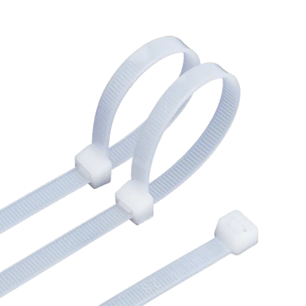 Heavy Duty 48" Cable Zip Ties 100-Pack, Natural White, 175lb Tensile Strength