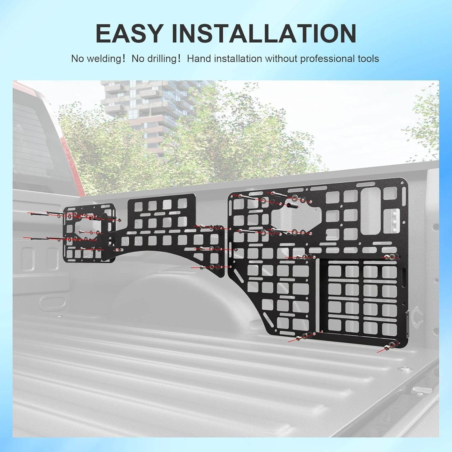 For 2015-2025 Ford F150 5.5FT Side Molle Panel Truck Side Bed Molle Panel System