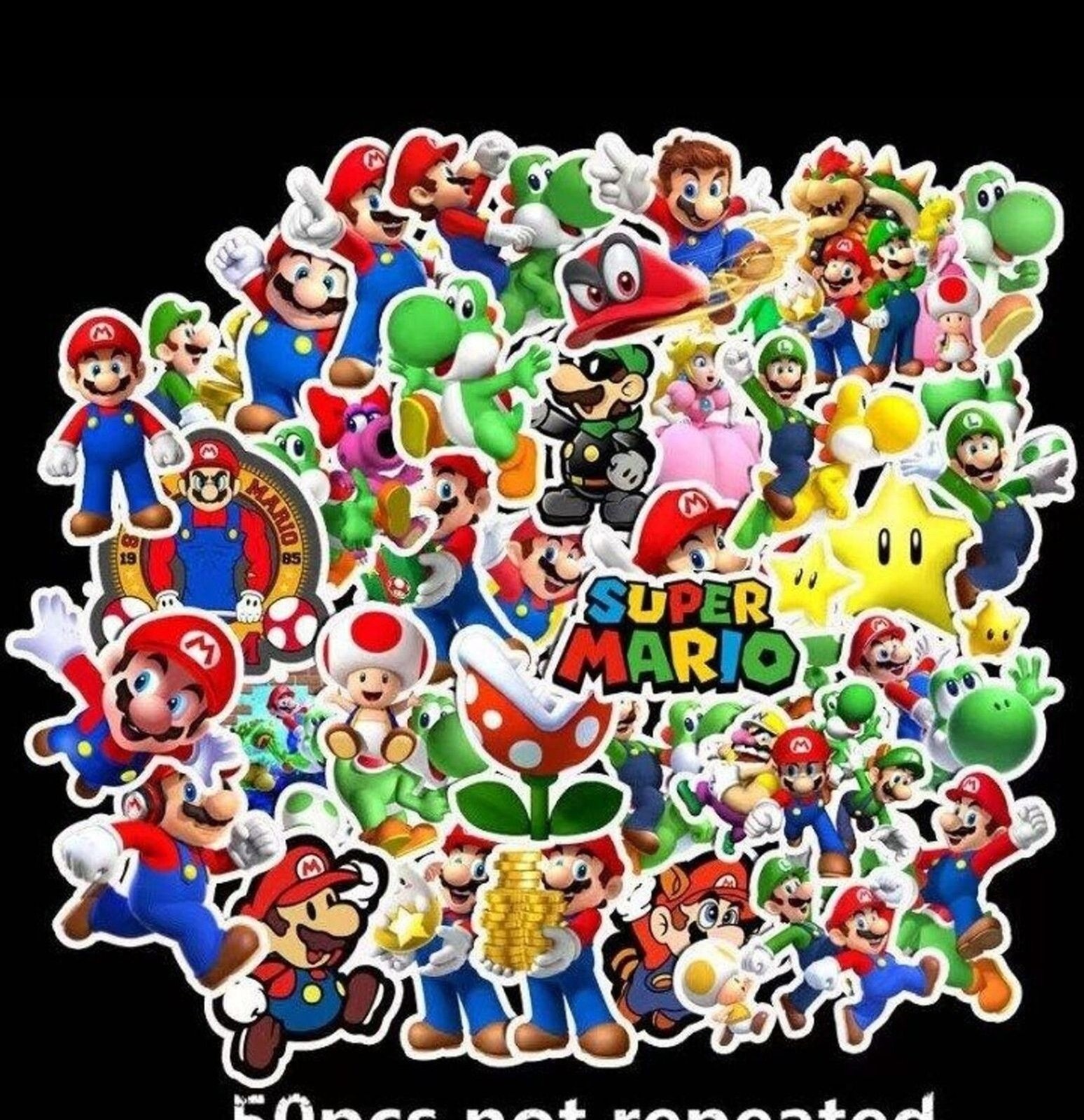 Super Mario Sticker 20 Random NEW Stickers Decals Great for Laptop & Kids.