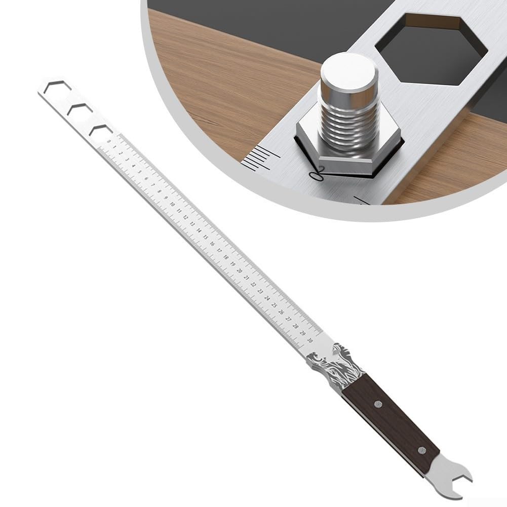 Generic Multi Functional Stainless Steel Ruler,Wrench and Ruler Set