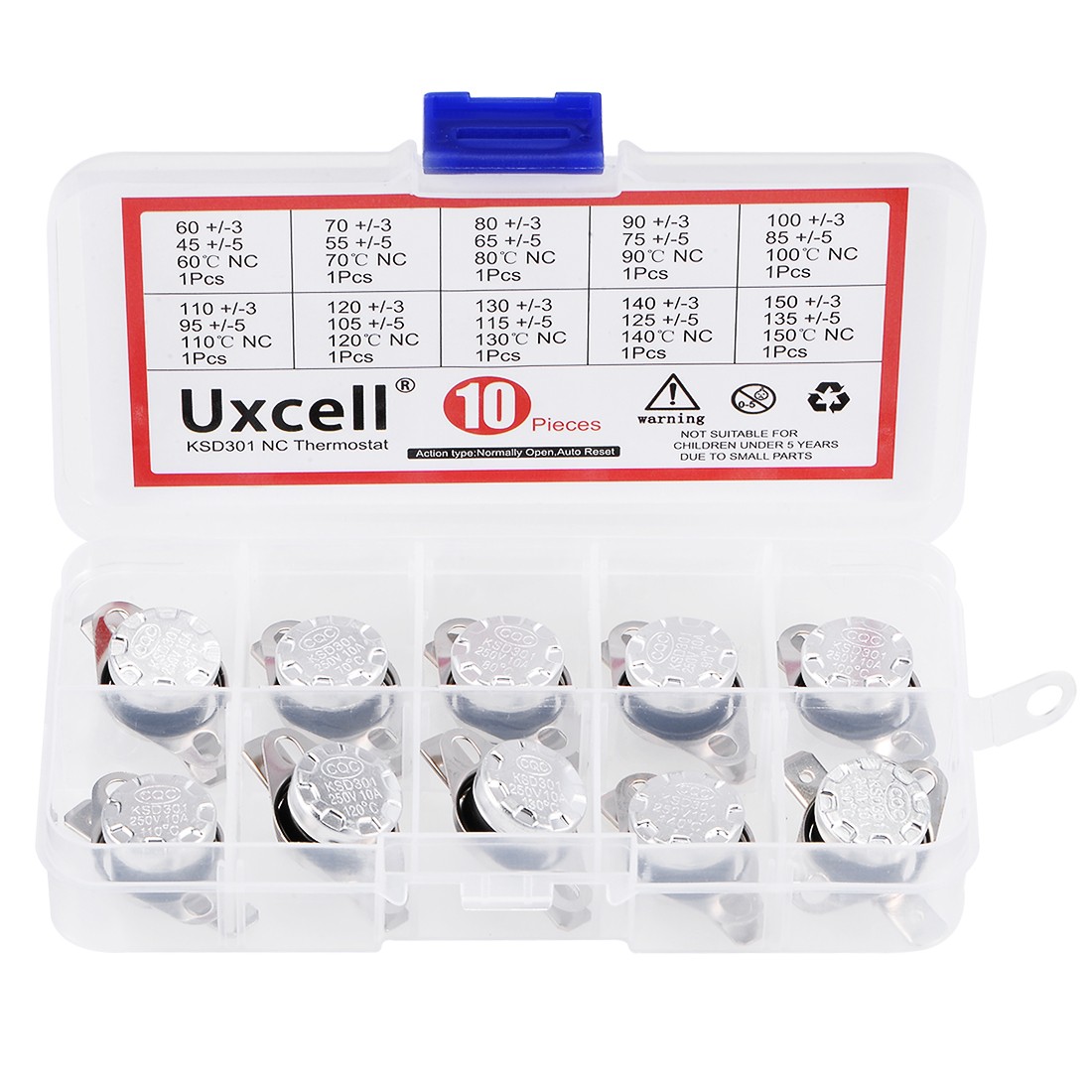 10pcs NC KSD301 Thermostat 60-150°C Temperature Thermal Control Switch