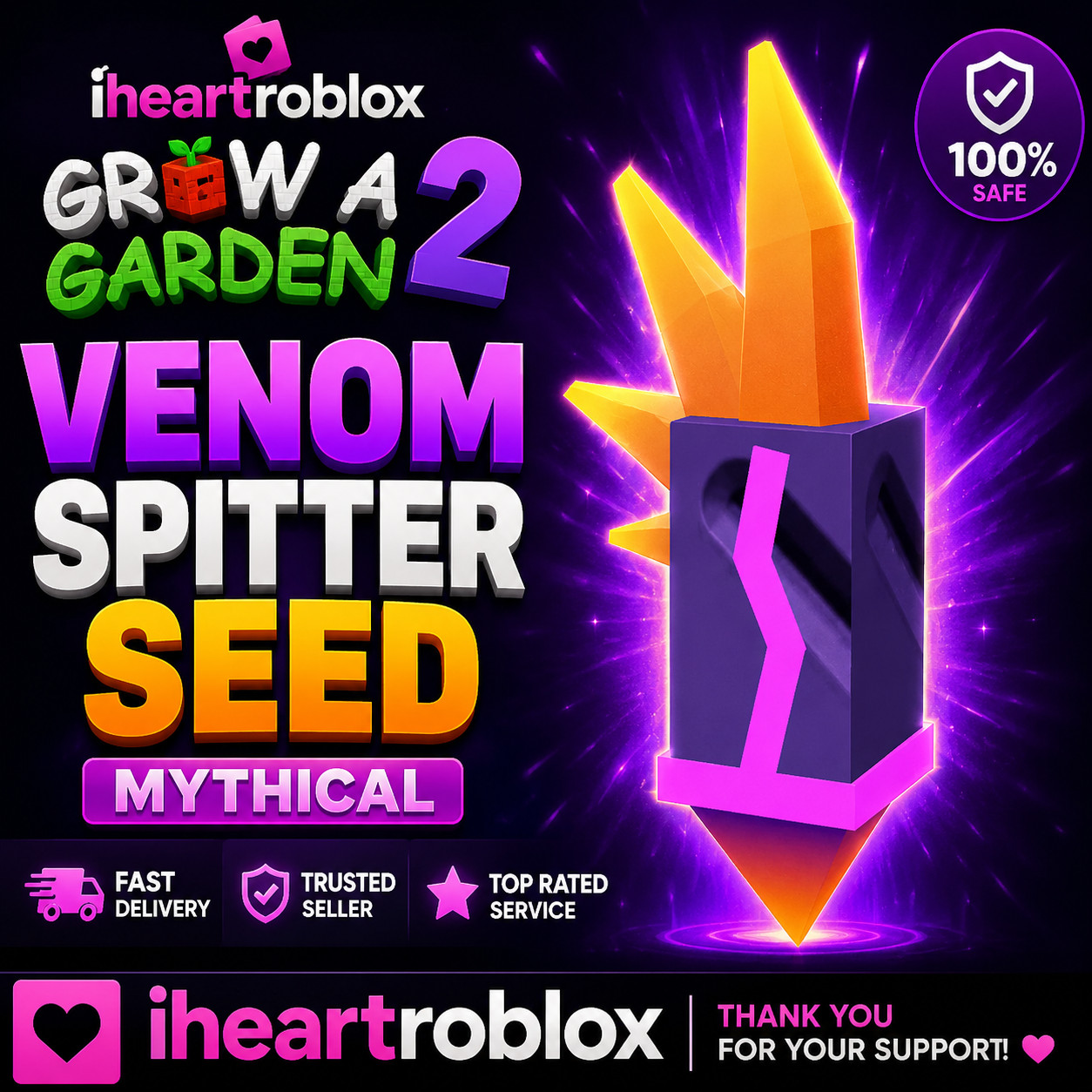 Venom Spitter Seed 10x Grow A Garden 2