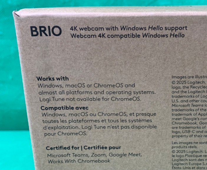 Logitech BRIO 4K Ultra HD Webcam (960-001105)